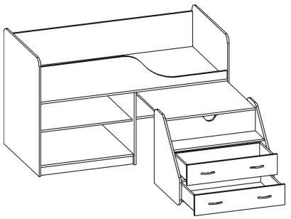 Кровать чердак кузя славмебель