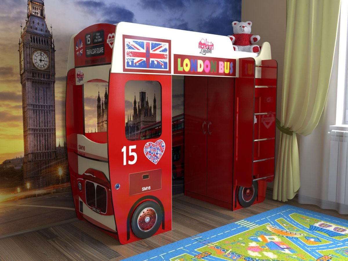 Двухъярусная детская кровать London Bus